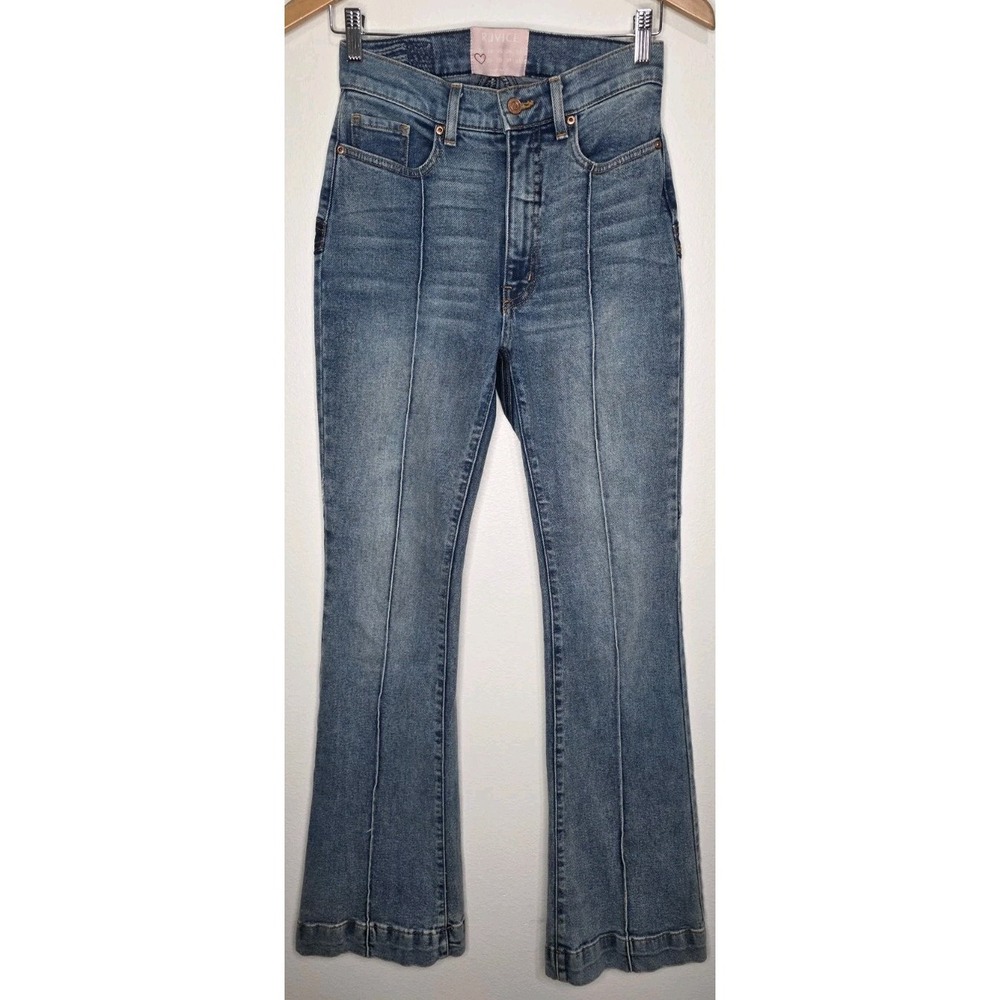 Revice Venus Flare Jeans Women 28 Two Tone Star Back Retro 80s Y2K Boho Festival